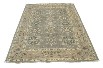 Handmade Muted Brownish Floral Transitional