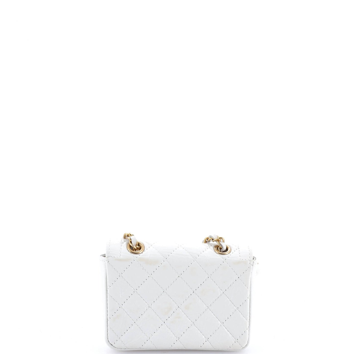 Chanel Cc Chain Belt Bag Quilted Shiny Aged Calfskin