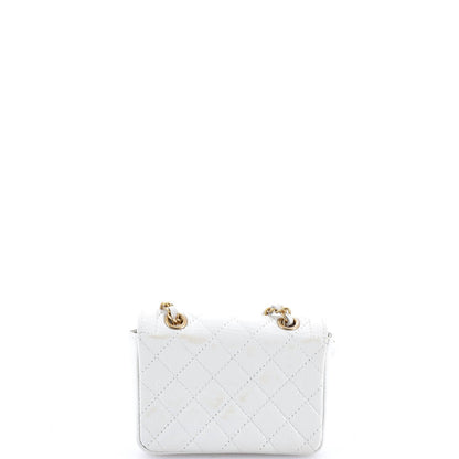 Chanel Cc Chain Belt Bag Quilted Shiny Aged Calfskin