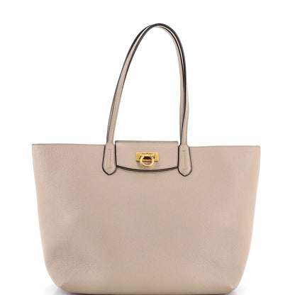 Salvatore Ferragamo Gancini Travel Tote Leather Medium