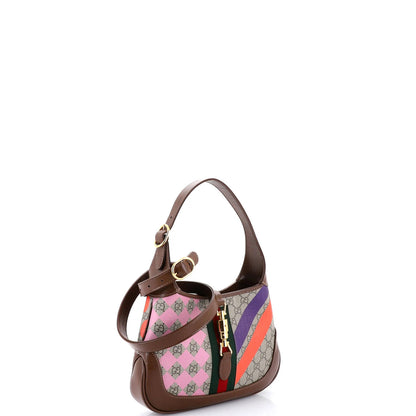 Gucci Jackie 1961 Hobo Printed Gg Coated Canvas Small