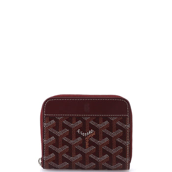 Goyard Matignon Zip Wallet Coated Canvas With Leather Pm