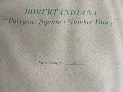Robert Indiana Lithograph Guggenheim Museum Coa
