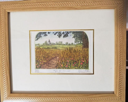 Stephen Whittle "Ripe For Harvest" Etching Signed Limited 239/275 Framed Uk Land