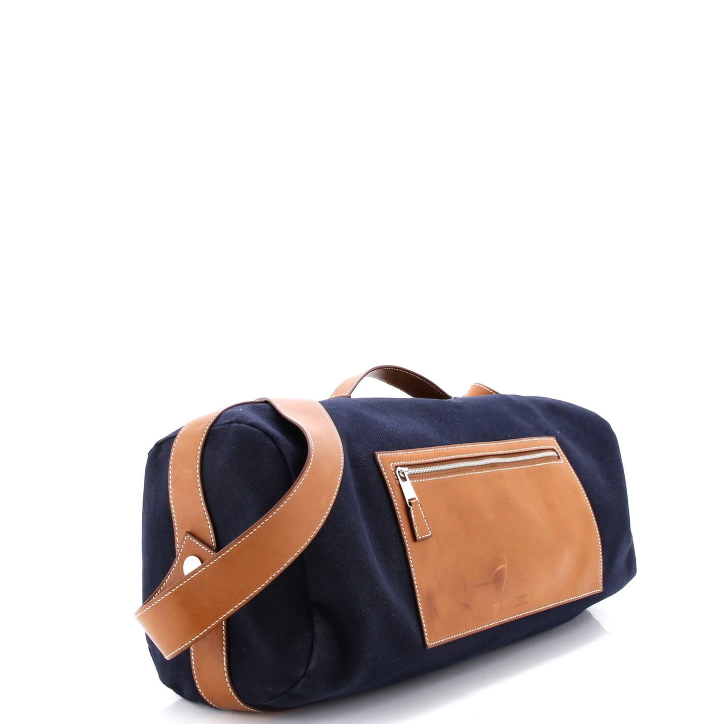 Hermes Odyssee Terre Duffle Bag Canvas With Leather