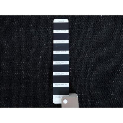 12'X15'1" Hand Woven Black Ethnic Design Flat Weave Kilim Reversible Rug