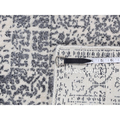 2'5"X7'9" Ivory Hand Loomed Wool And Art Silk Mamluk Design Runner Rug