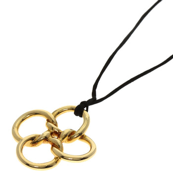 Gold TIFFANY&Co. Quadro Folio Clover Necklace K18 Yellow