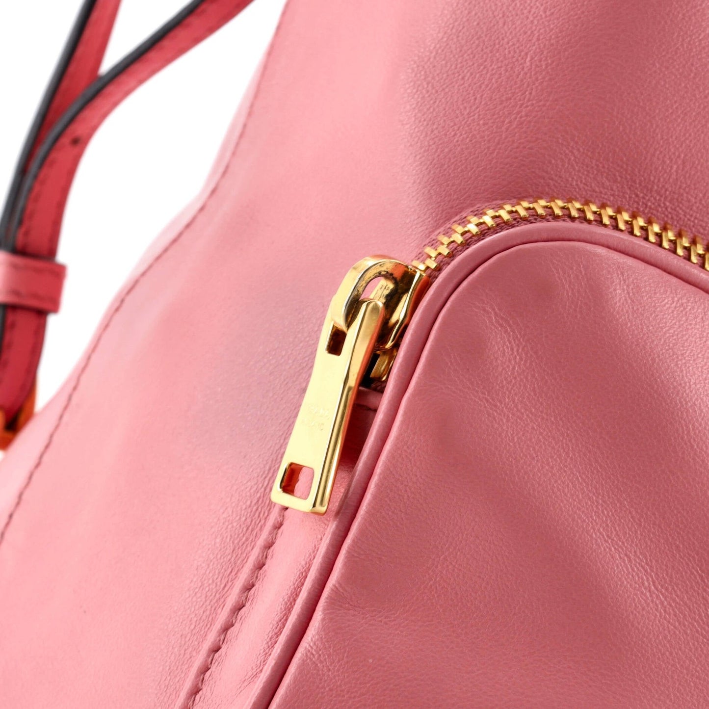 Prada Drawstring Pocket Bucket Bag Soft Calf Small