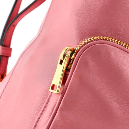 Prada Drawstring Pocket Bucket Bag Soft Calf Small