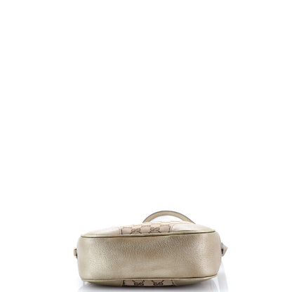 Gucci Bree Disco Crossbody Bag Gg Canvas With Leather Mini