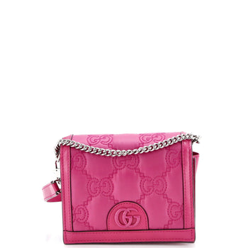 Gucci Gg Marmont Flap Messenger Bag Gg Matelasse Nylon With Leather Mini