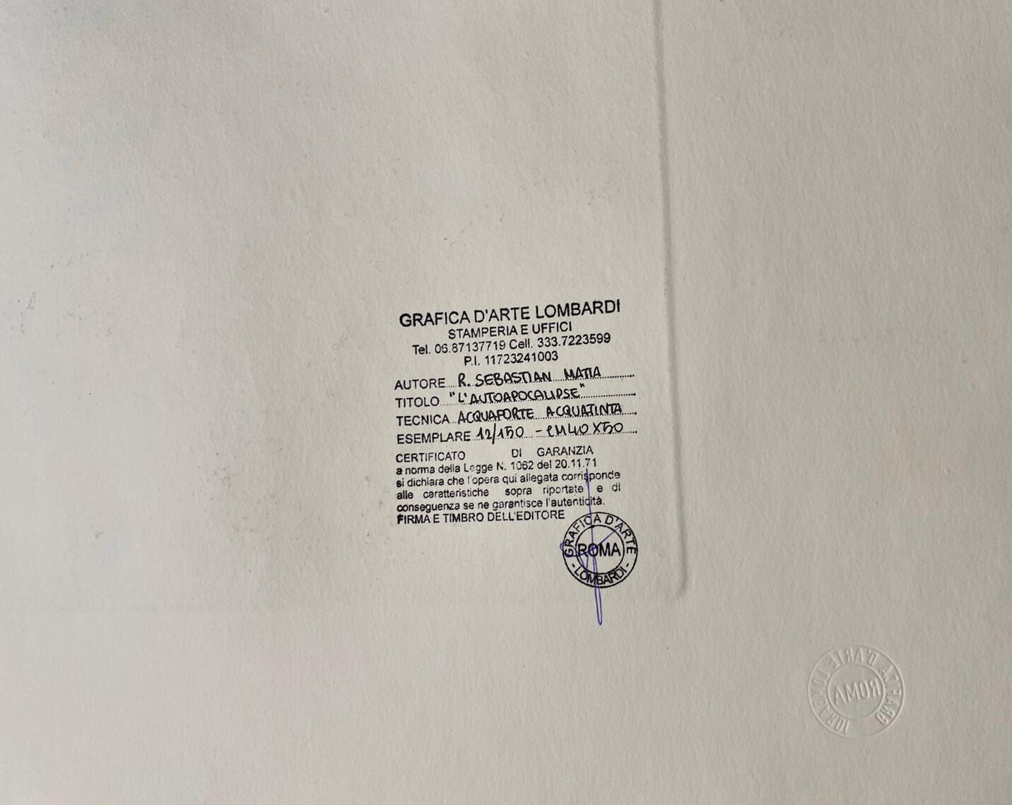 Rare Numbered - Roberto Sebastian Matta Etching