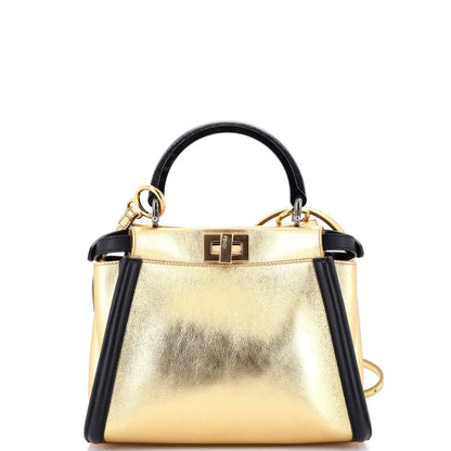 Fendi Resin Handle Peekaboo Bag Leather Mini