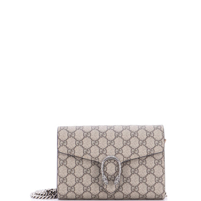 Gucci Dionysus Chain Wallet Gg Coated Canvas Small