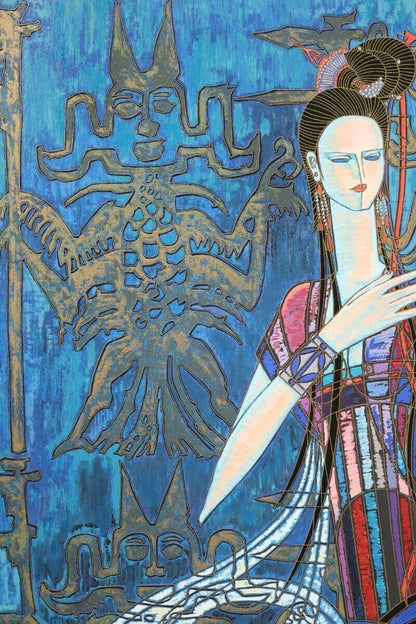 Ting Shao Kuang Original Silkscreen Serigraph Signed Framed Coa Chinese Maestro
