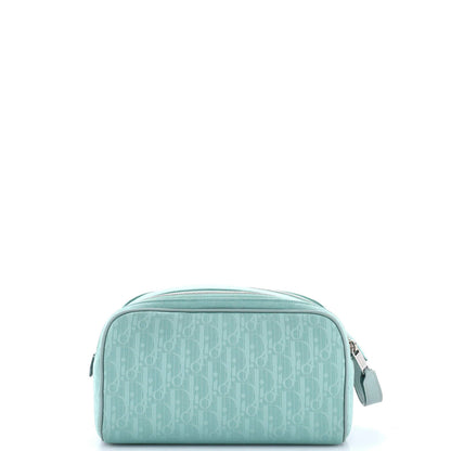 Christian Dior Double Zip Toiletry Pouch Oblique Recycled Nylon