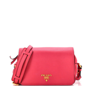 Prada Flap Zip Crossbody Bag Vitello Phenix Small