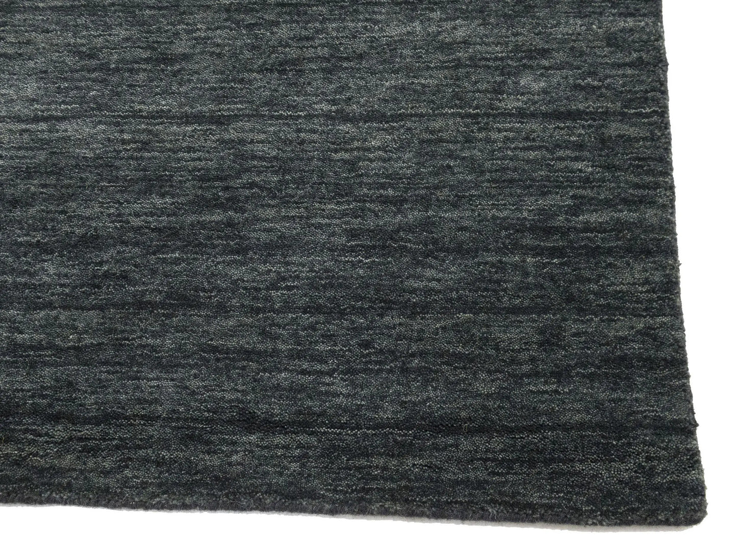 Charcoal Solid Hand-Loomed 3X10 Gabbeh Wool Rug Oriental Home Decor Carpet