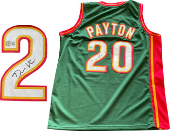 Gary Payton Autographed Seattle Supersonics Custom Jersey (Bvg)