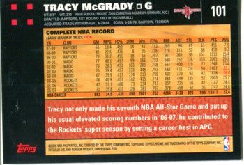 Tracy Mcgrady 2008 Topps Chrome W/Kobe Card
