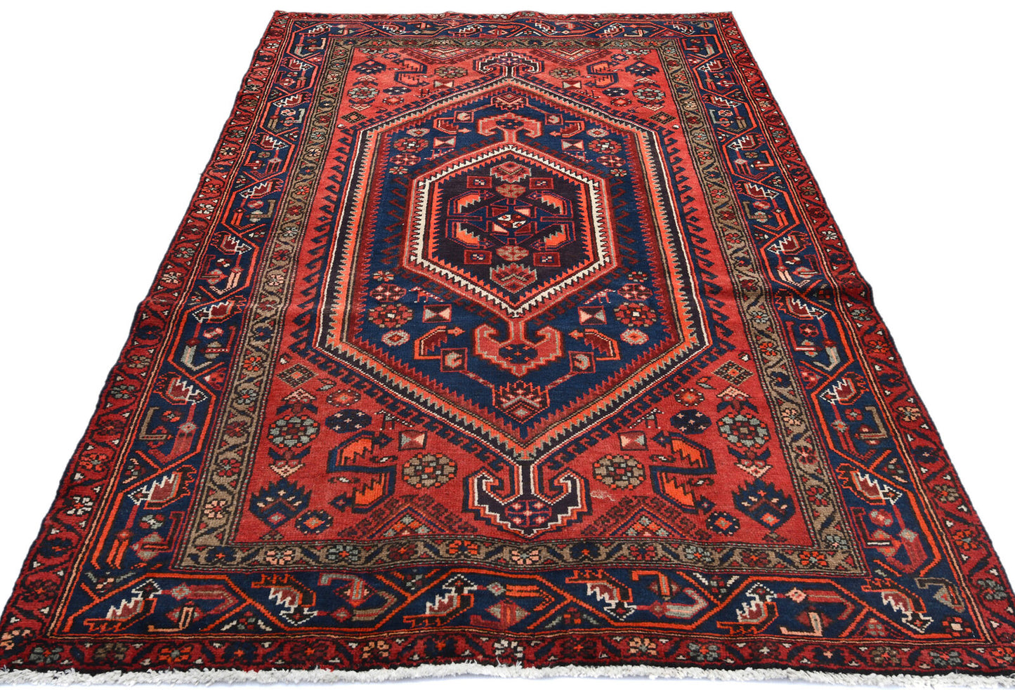 4'5X6'7 Ft Vintage Wool Rug Oriental Carpet For