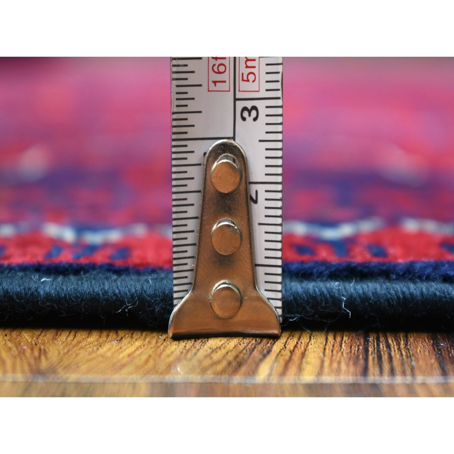 5'5"X7'8" Deep Red Afghan Khamyab Soft And Shiny Wool Hand Knotted Rug