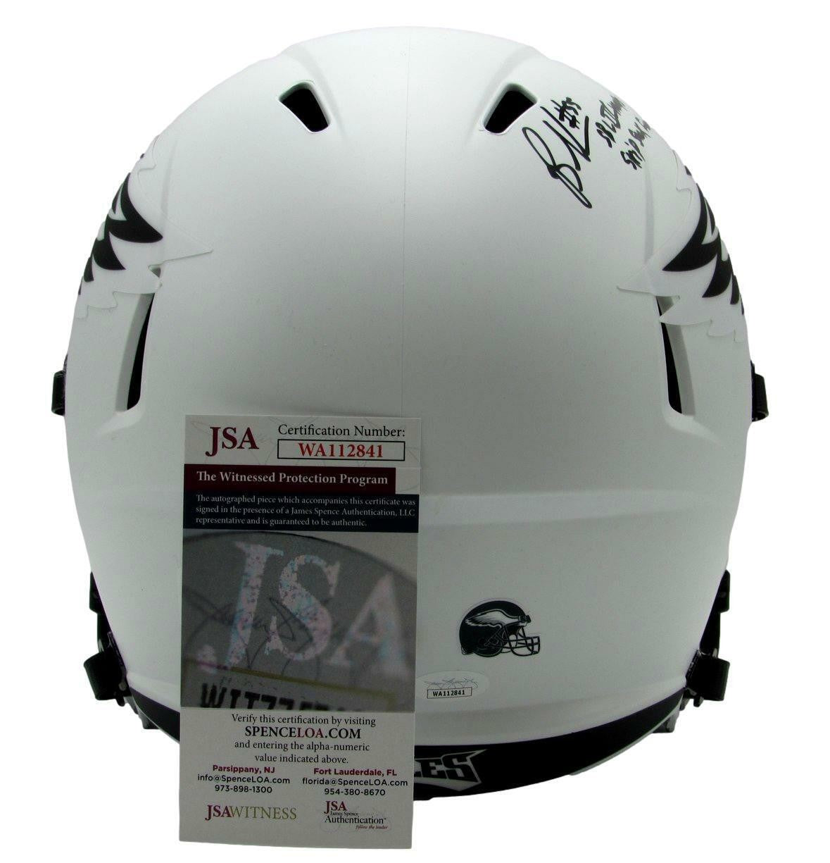 Brandon Graham Signed Eagles Lunar Full Size Replica Football Helmet Jsa 167017