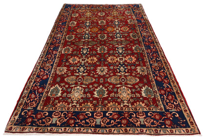 Hand-Knotted Wool Oriental Rug Allover Floral