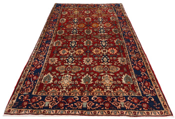 Hand-Knotted Wool Oriental Rug Allover Floral