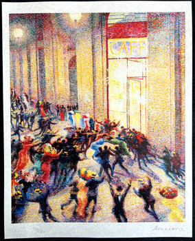 Umberto Boccioni Lithograph Coa Signed In Pen Numbered In Pencil