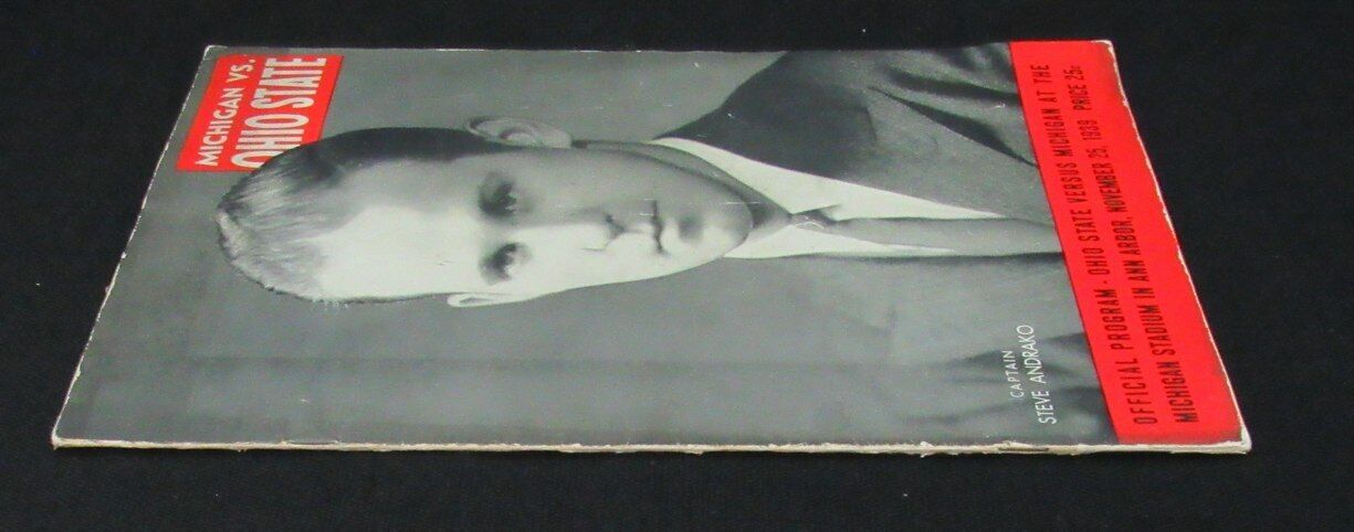Vintage 11/25/1939 Michigan Vs Ohio State