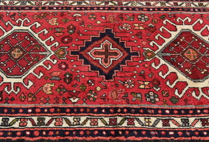 Handmade Vintage Oriental Runner Rug 2X10 Ft Red