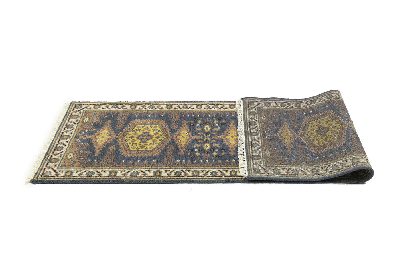 Indo-Viss Oriental Runner Rug Tribal Geometric
