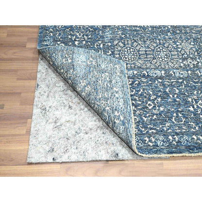 8'X10'4" Blue Mamluk Design 14Th Century Influence Hand Knotted Wool Rug