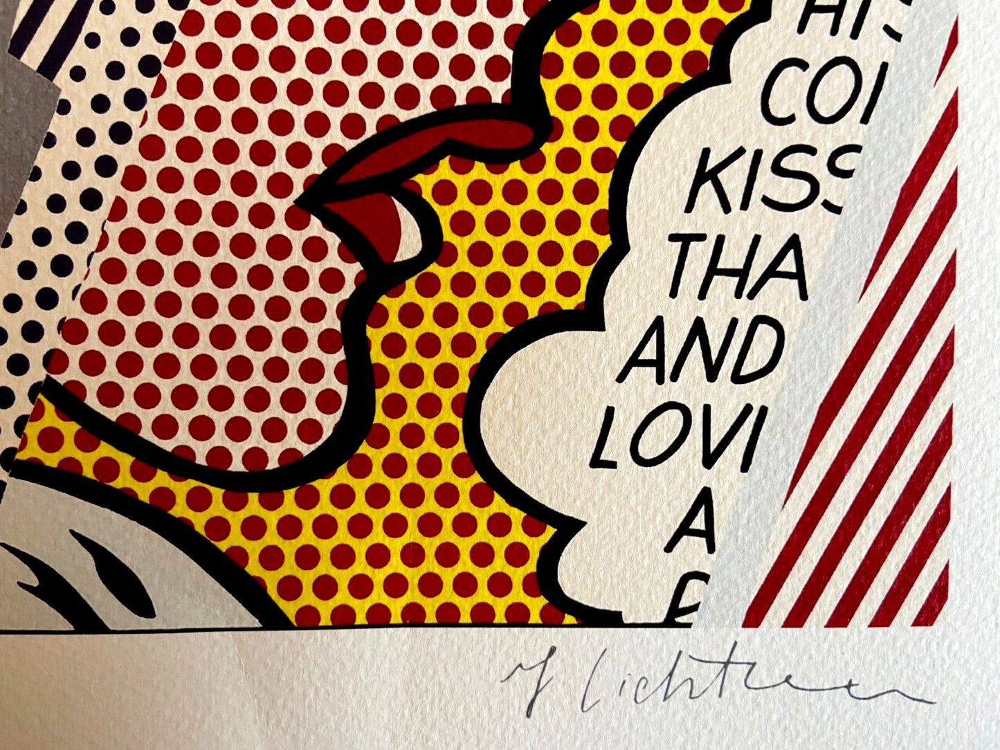 Roy Lichtenstein. Signed Numbered Limited Lithograph Coa