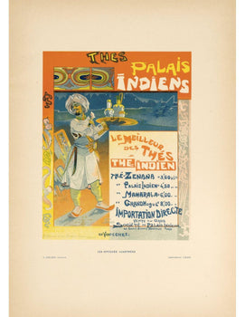1896 Original Vintage Poster Thes Palais Indien For Affiches Illustrees