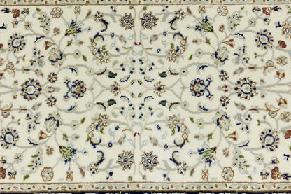 Handmade Indo-Nain Oriental Runner Rug Floral Design Hallway Carpet 2'8X8'1 ft
