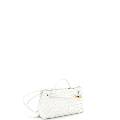 Bottega Veneta Andiamo East West Top Handle Bag Intrecciato Nappa Small