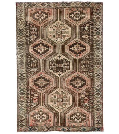 Semi-Antique Tribal Design Wool Oriental Rug