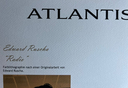 Edward Ruscha Lithograph Coa Signed Op Numbered Pencil Certified