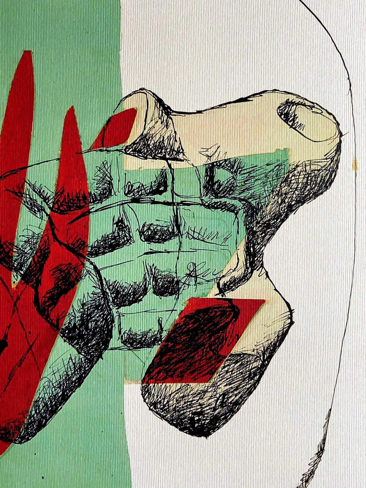 Le Corbusier Lithograph "Hand And Stone" Hand Numbered Coa Signature