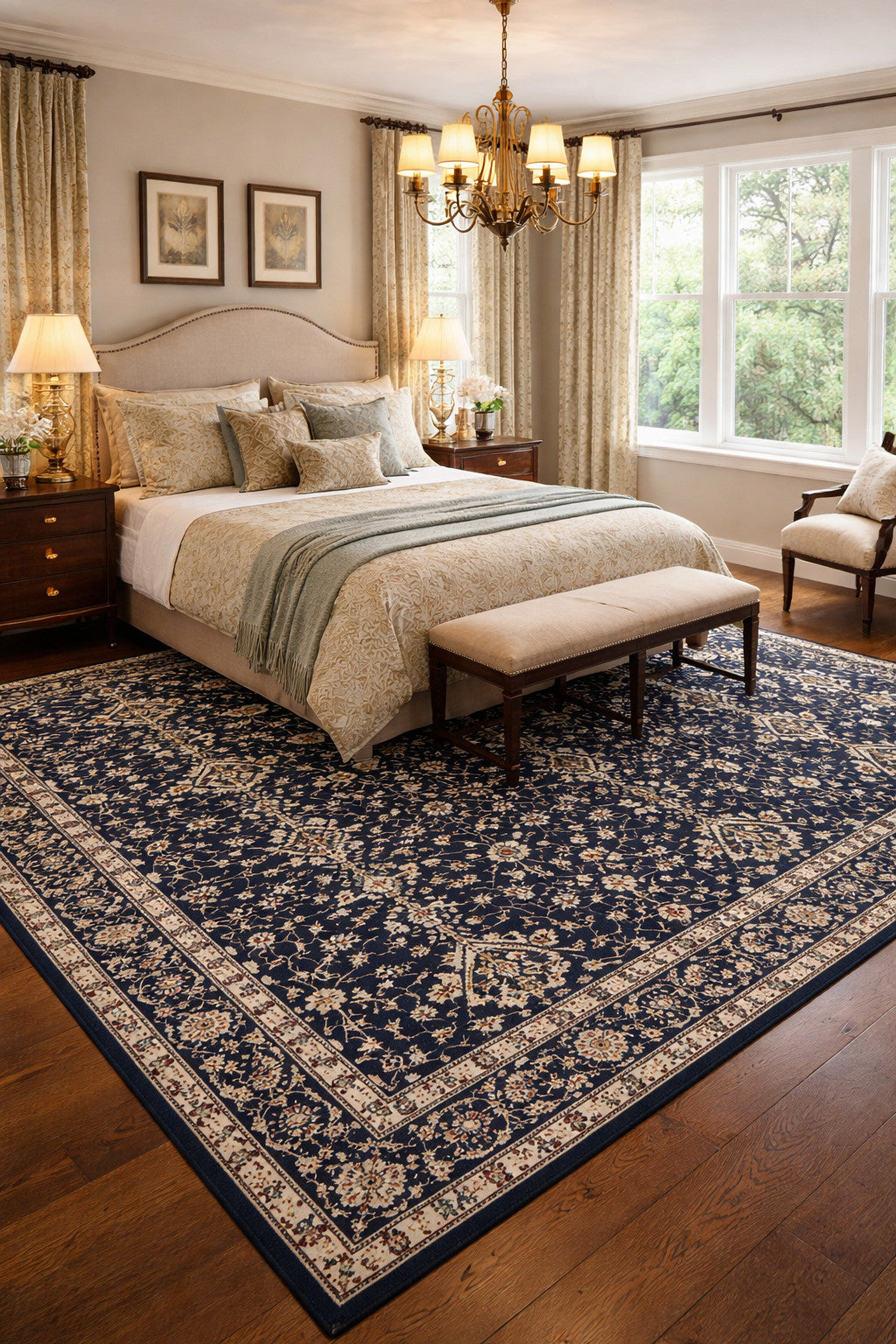 Handmade Oriental Rug Tribal Allover Floral Design Carpet Living Room 8X10 ft