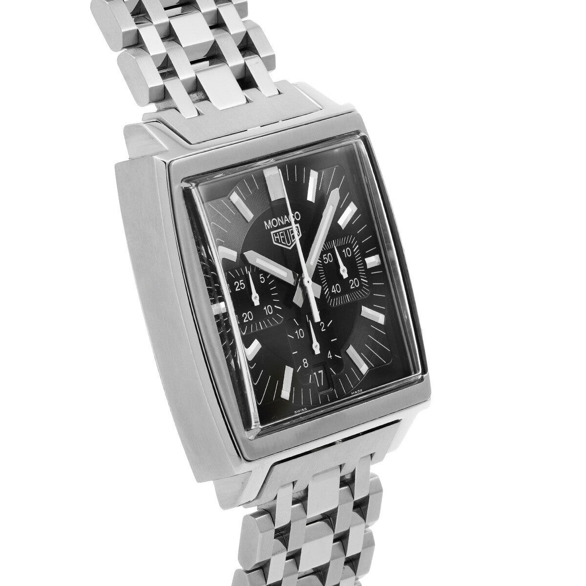 Tag Heuer Monaco Chronograph Cs2111.Fc8119 Black Men'S Used Watch #71121