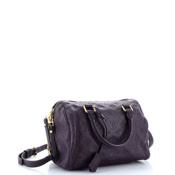 Louis Vuitton Speedy Bandouliere Bag Monogram Empreinte Leather 25