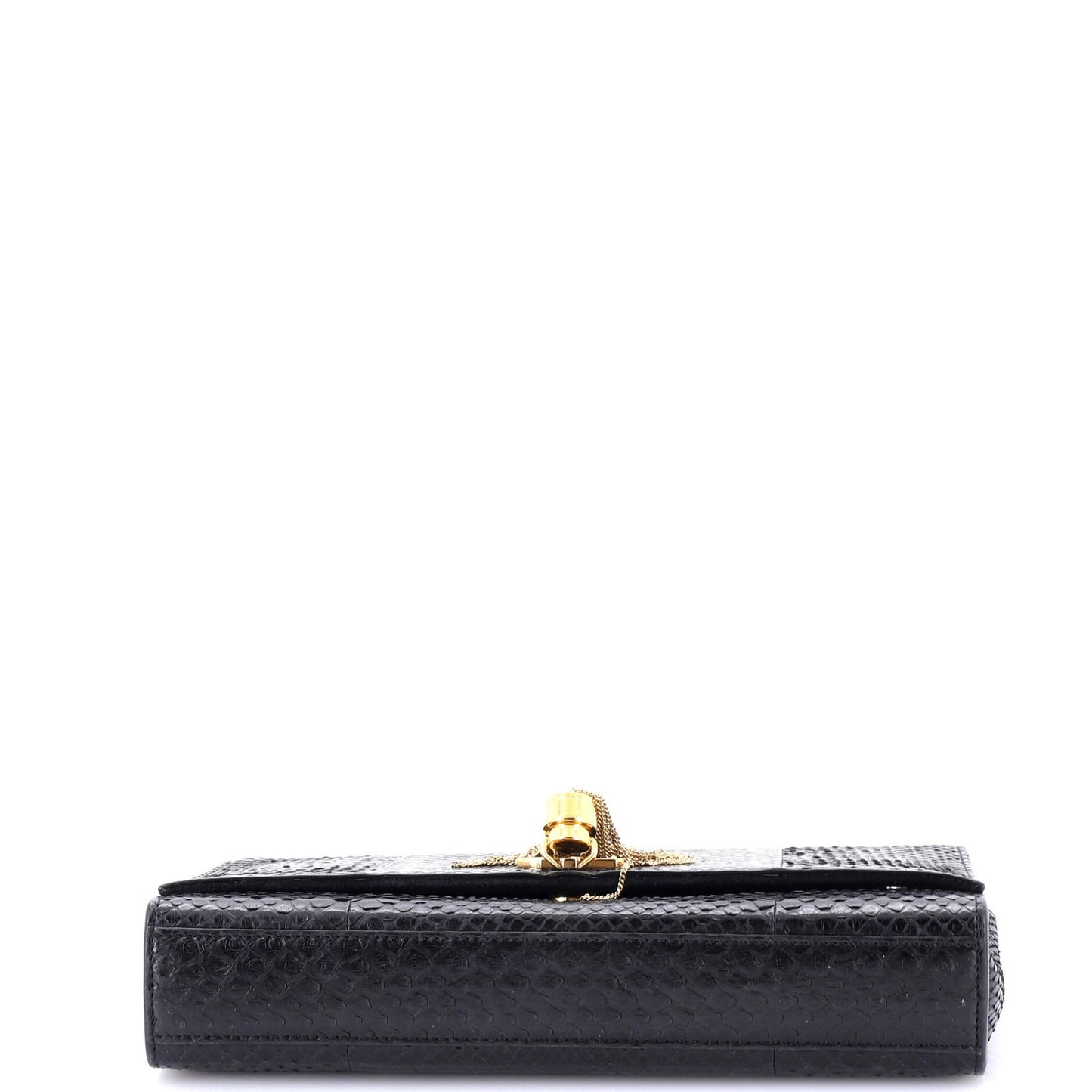Saint Laurent Classic Monogram Tassel Crossbody Bag Python Medium