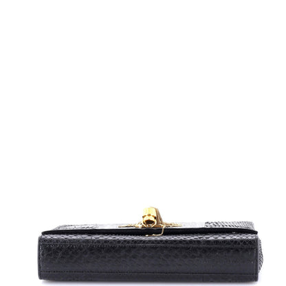 Saint Laurent Classic Monogram Tassel Crossbody Bag Python Medium