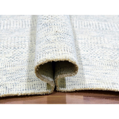 10'1"X14' Shoreline Gray Grass Design Hand Knotted 100% Wool Oriental Rug