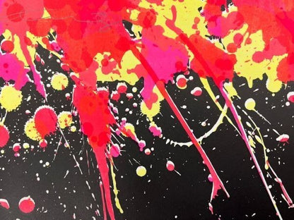 Walasse Ting Lithograph Fireworks 1974 Large Artwork Signed Print Club Issued