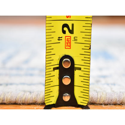 Rug 2'8"x6'1" THE INTERTWINED PASSAGE Handmade Silk & Text Wool Runner